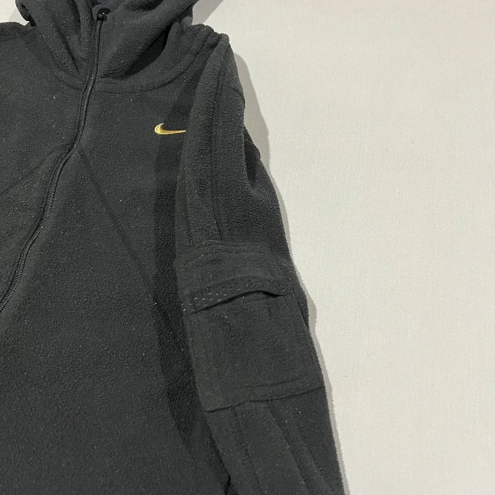 Y2K Nike Women Black Therma Fit Pullover Micro Fleece Running Gym Hoodie S